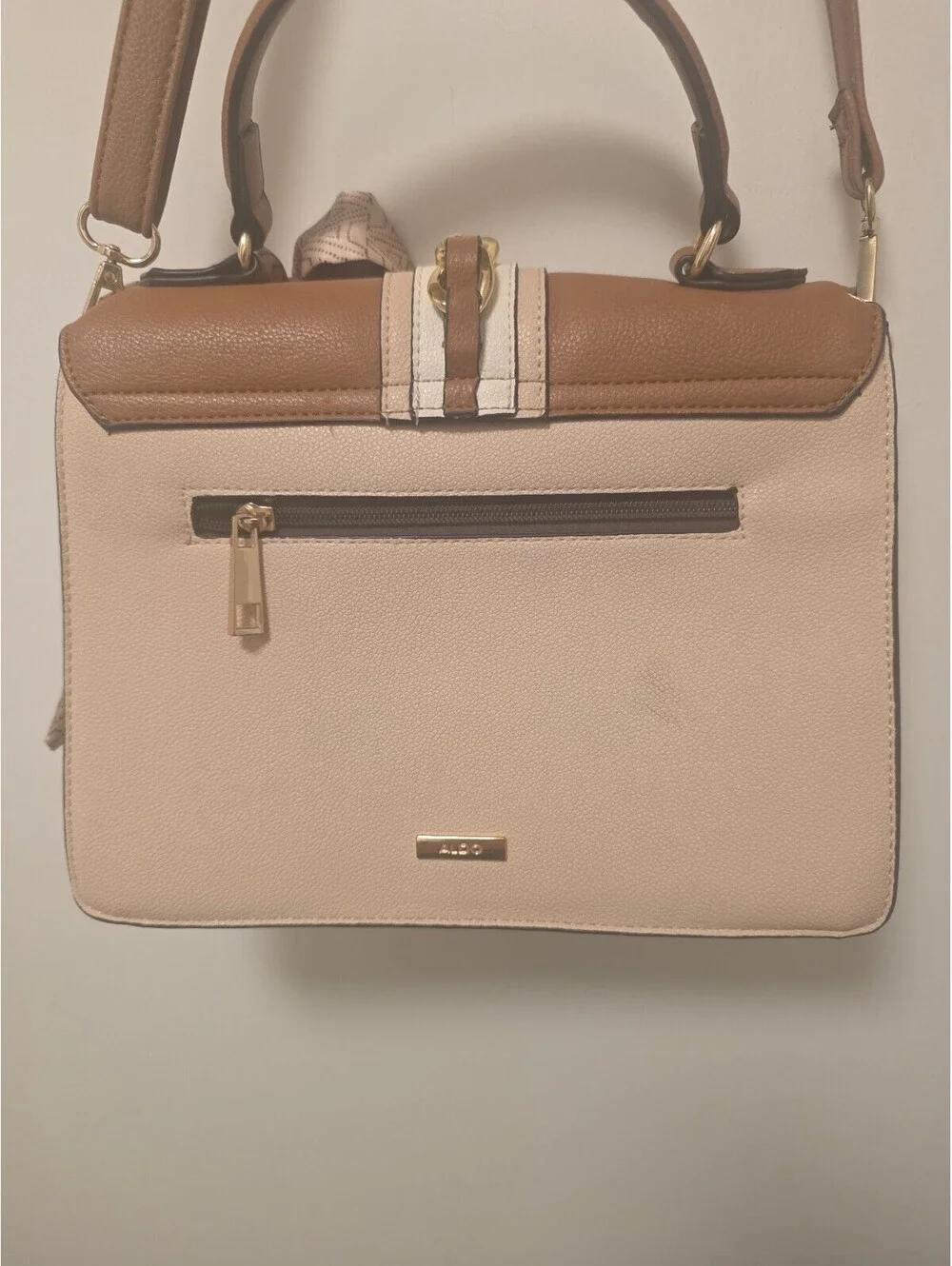 Aldo brown and tan purse